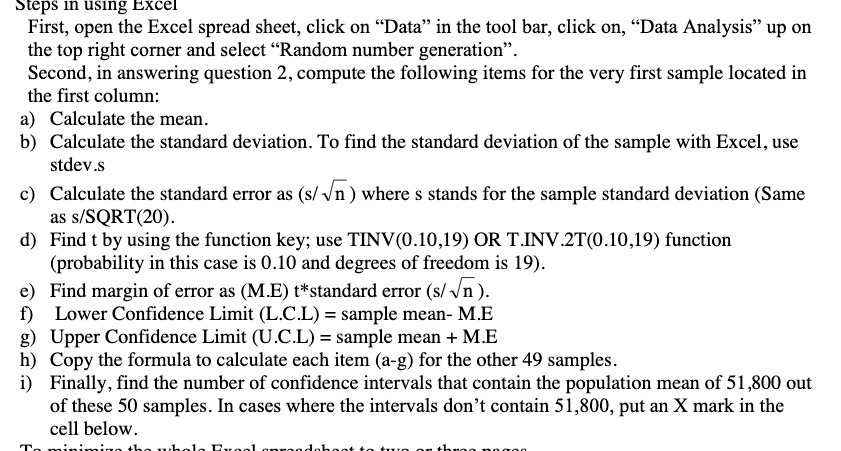 Steps in using Excel First, open the Excel spread sheet, click
