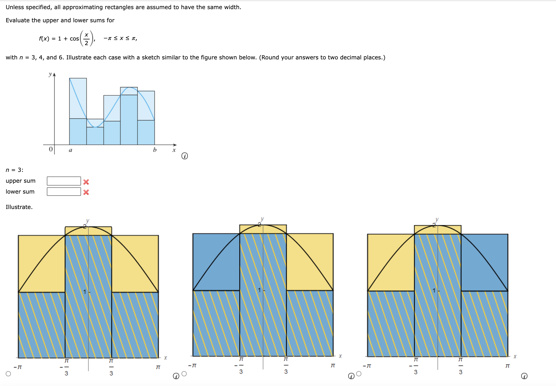 sum lower sum Illustrate