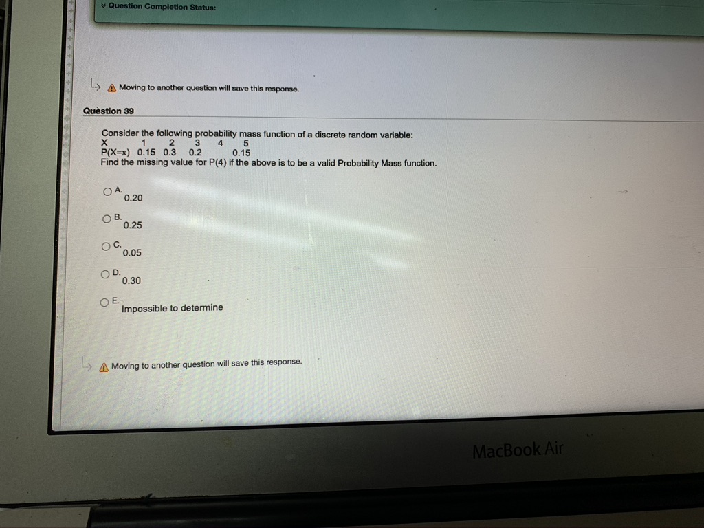 Completion Status: Ly Moving to another question will save this response. Question