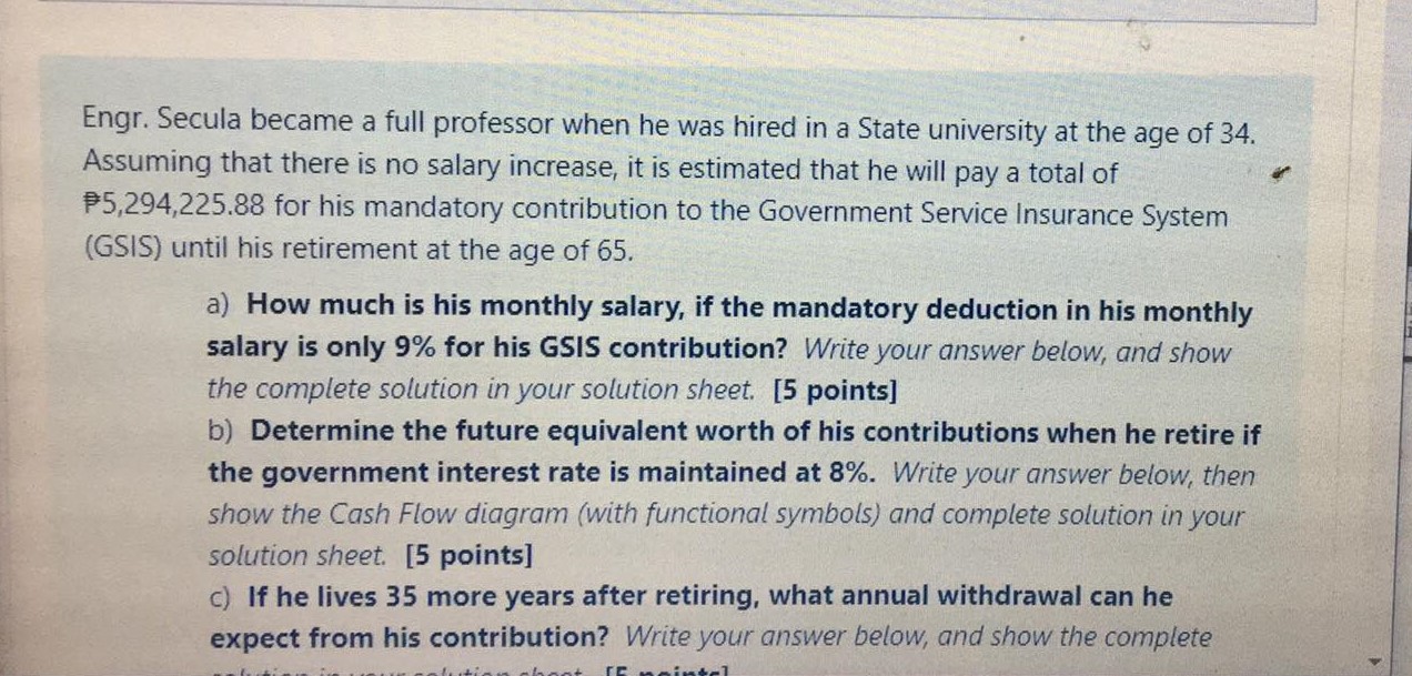 need some help with this Engr. Secular became a full professor when