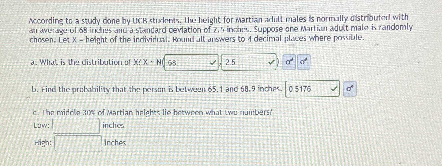According to a study done by UCB students, the height for