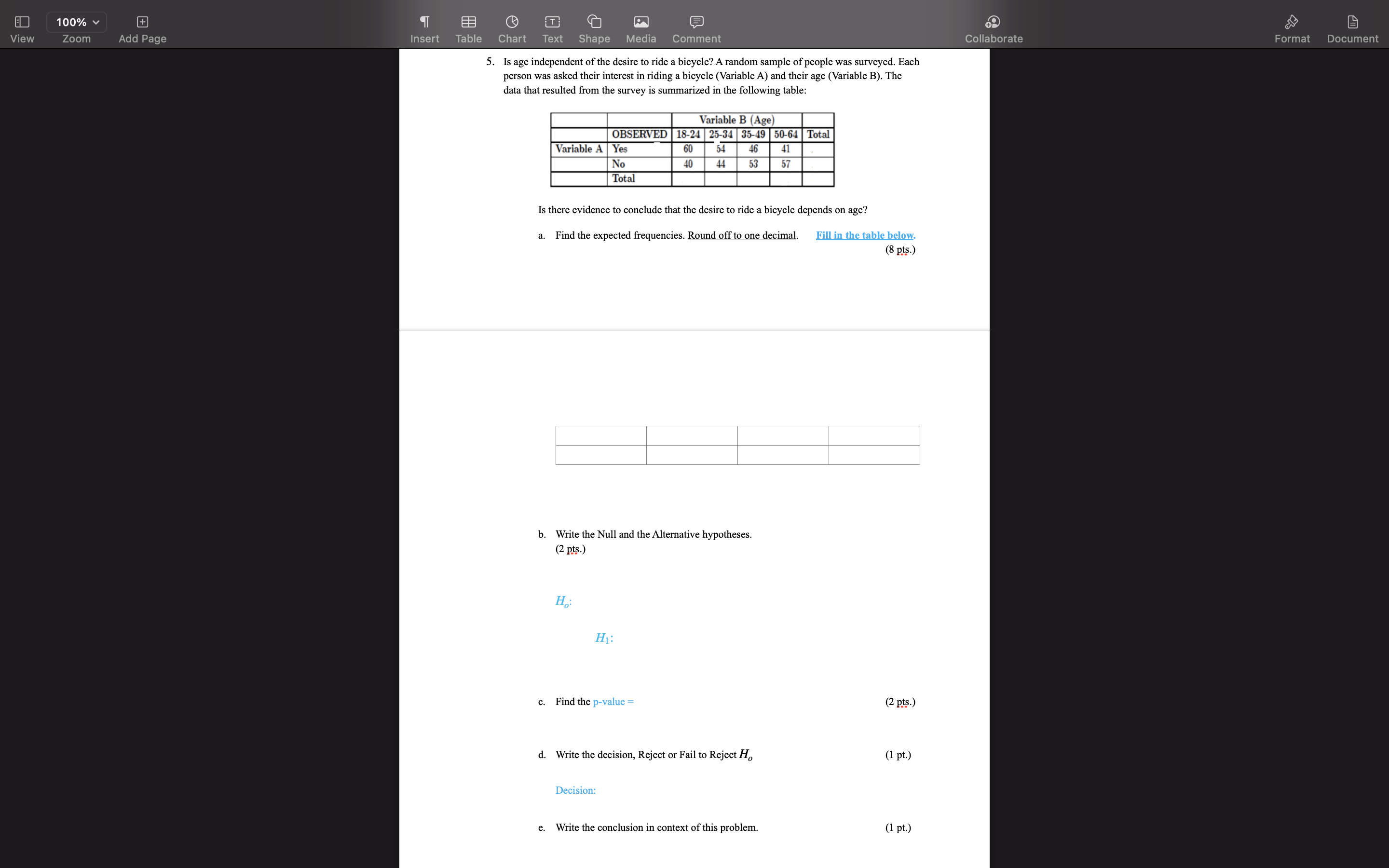  100% + Table Chart Collaborate Format Insert Document View Zoom Add