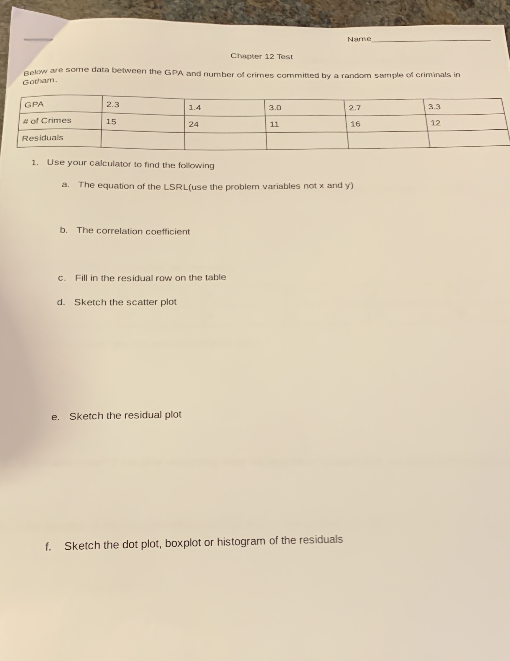 2. Check each condition for interference for linear regression: refer to sketches