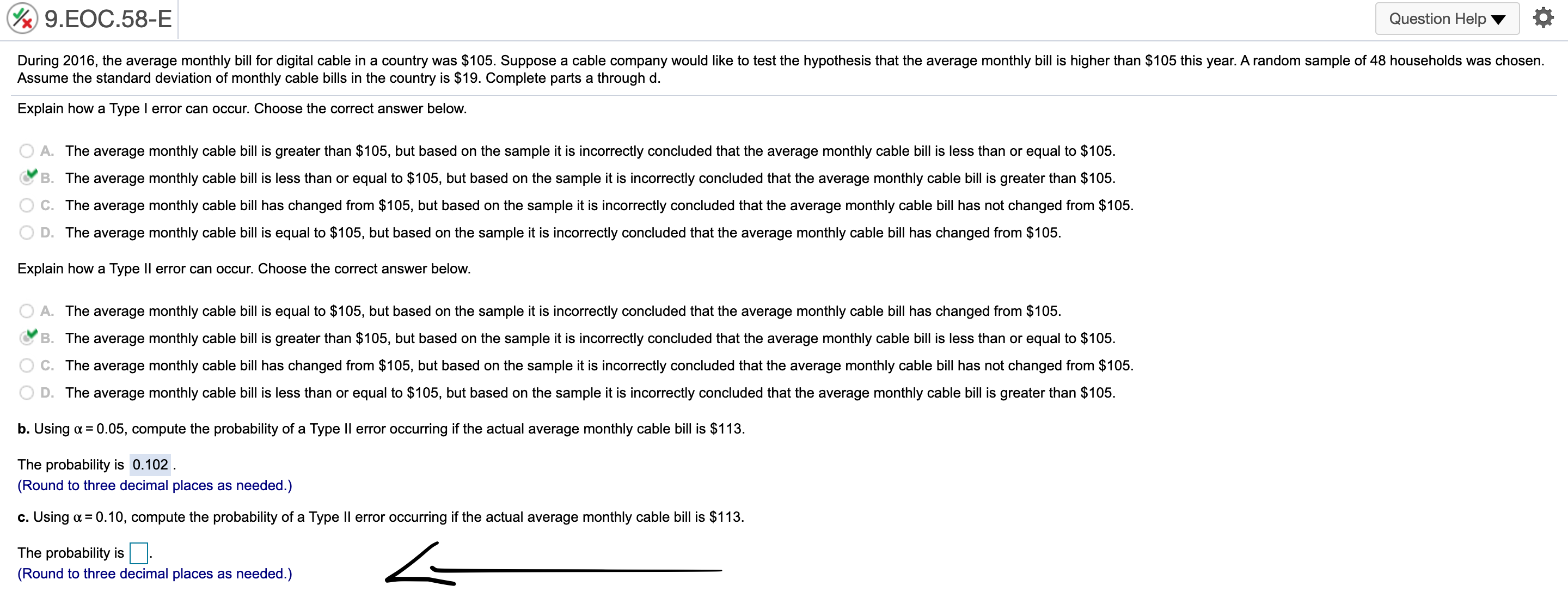 through d. a. State the null and alternative hypothesis Let p be