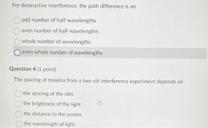 two-slit interference experiment depends on the spacing of the slits the brightness