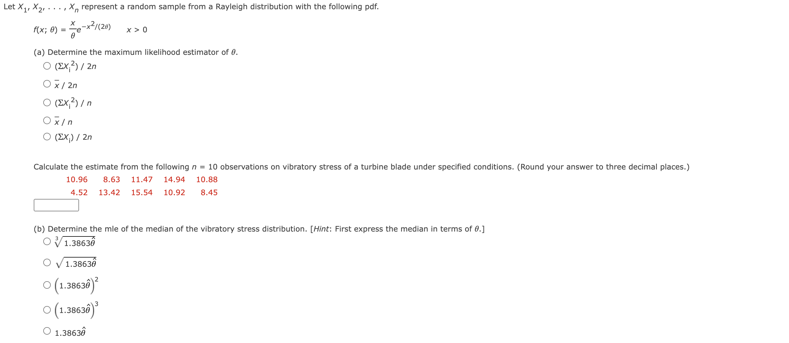  Let X1, X2, . . . . X, represent a random