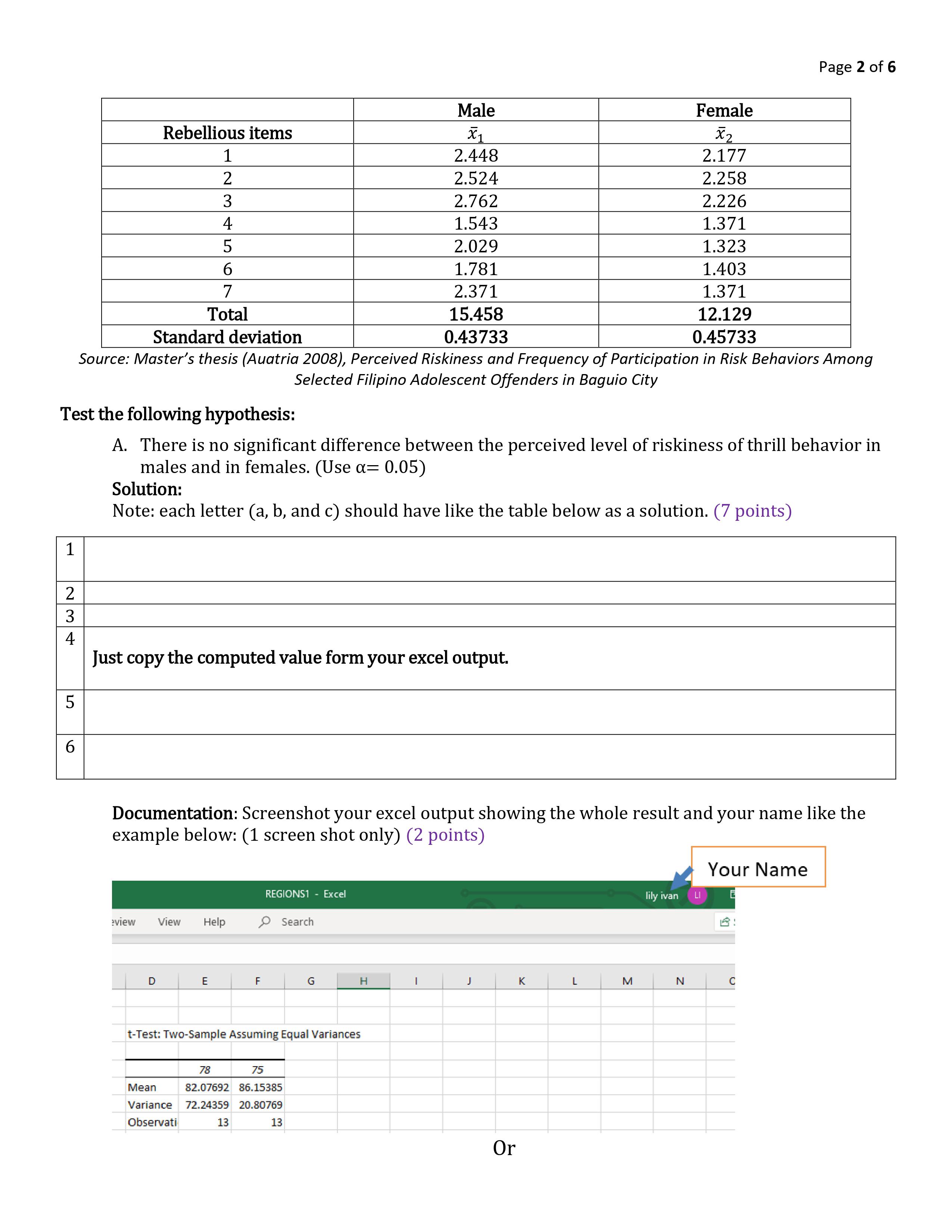 measure students' learning on the topics \"test on two related samples and
