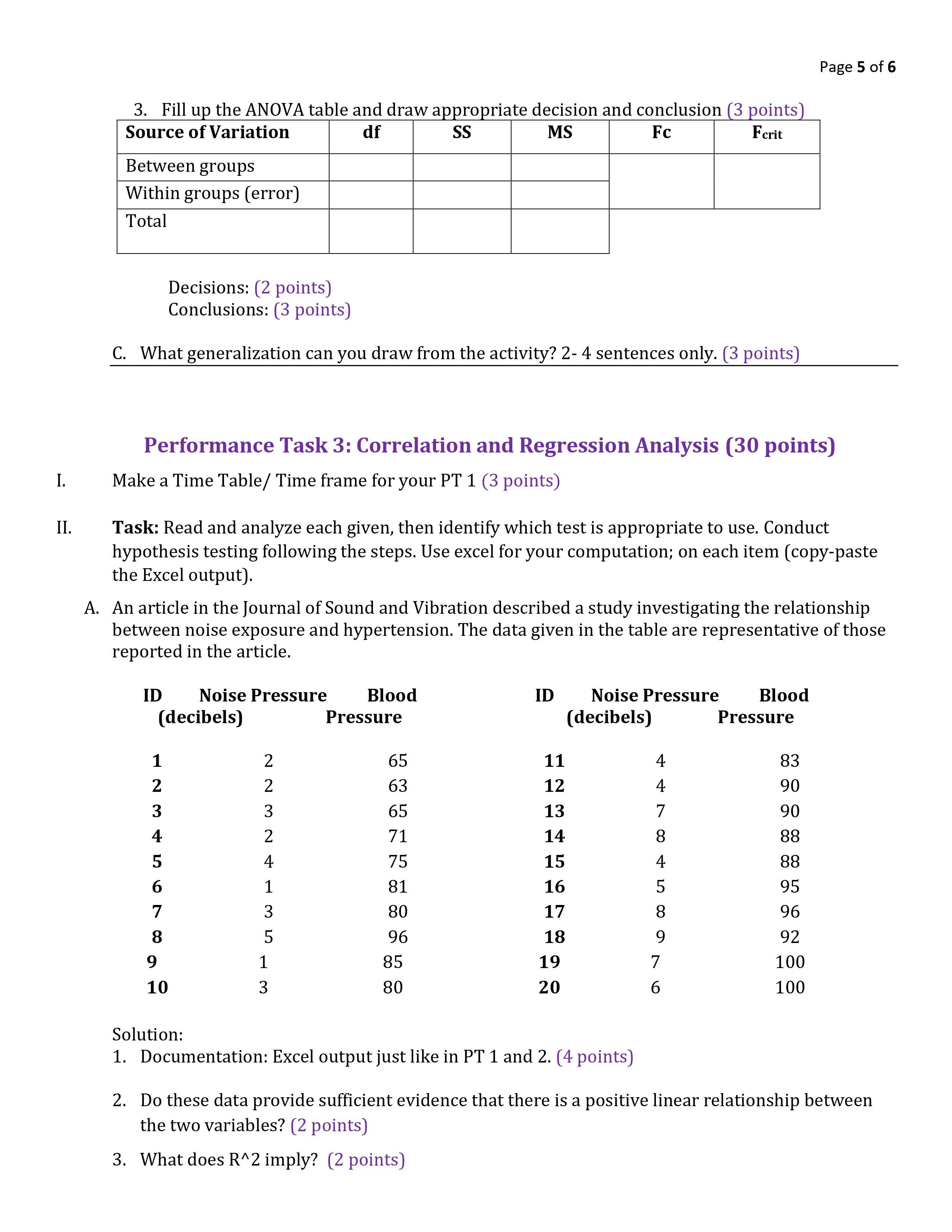the results of the calculation, graphs, etc. (worksheet, statistical coefficient). General Instruction