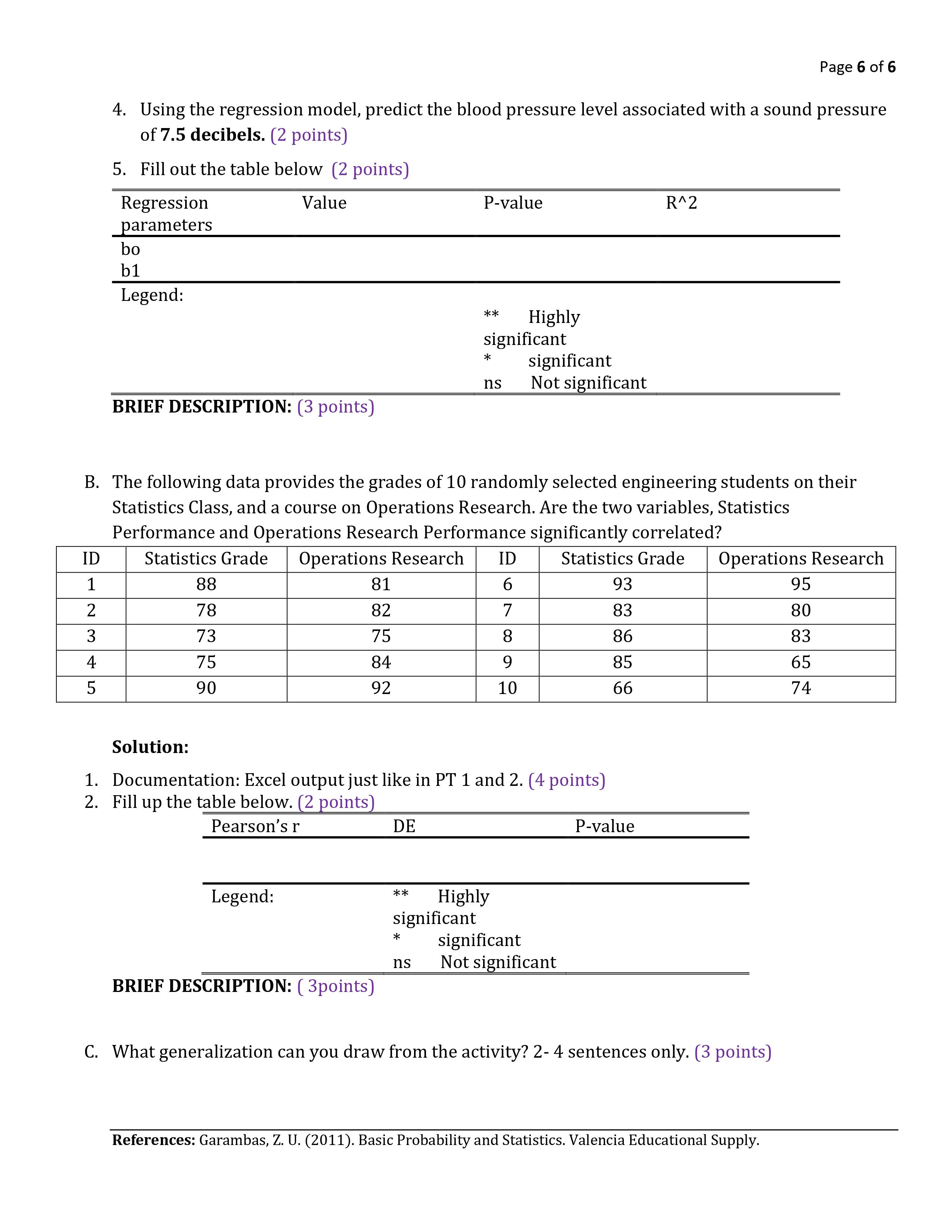 for all the PT's Strictly follow instructions to avoid deductions. > Use