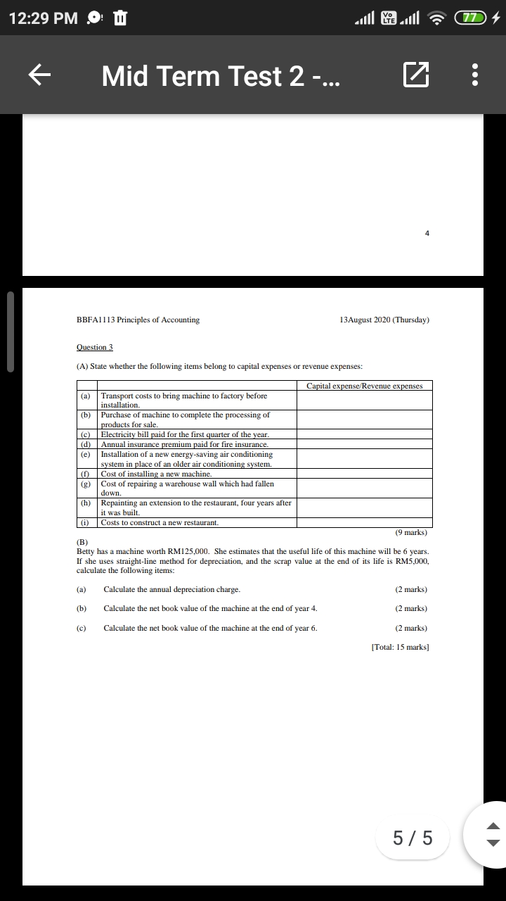 below, state the concept most closely related to it. (a) A business