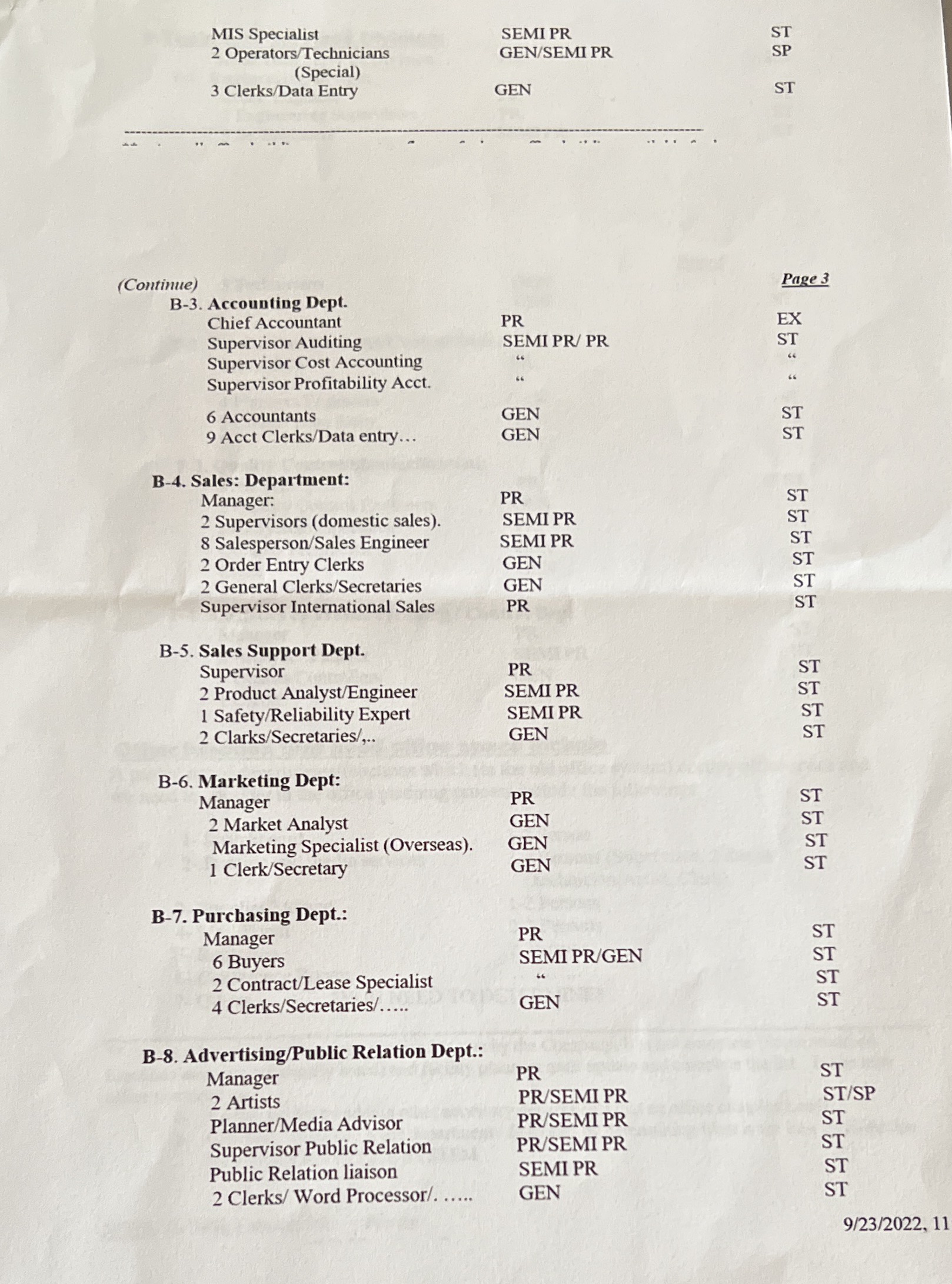 Business 8- Services Division: Head Business & Services Division PR EX B-l.