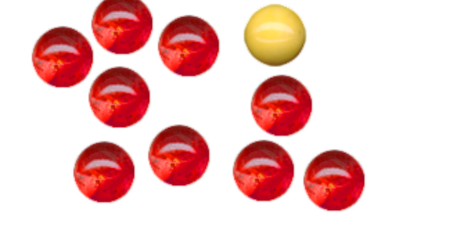 A marble is picked at random, without putting the first marble back,