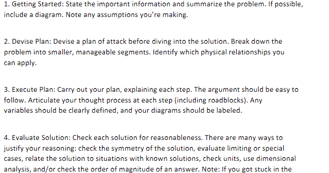 Solve using 4-step procedur below 1. Getting Started: State the important information