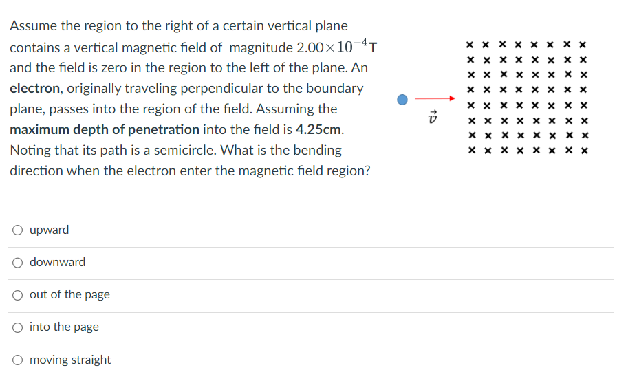 of magnitude 4.06x10-4T XXXXXXXX and the field is zero in the region