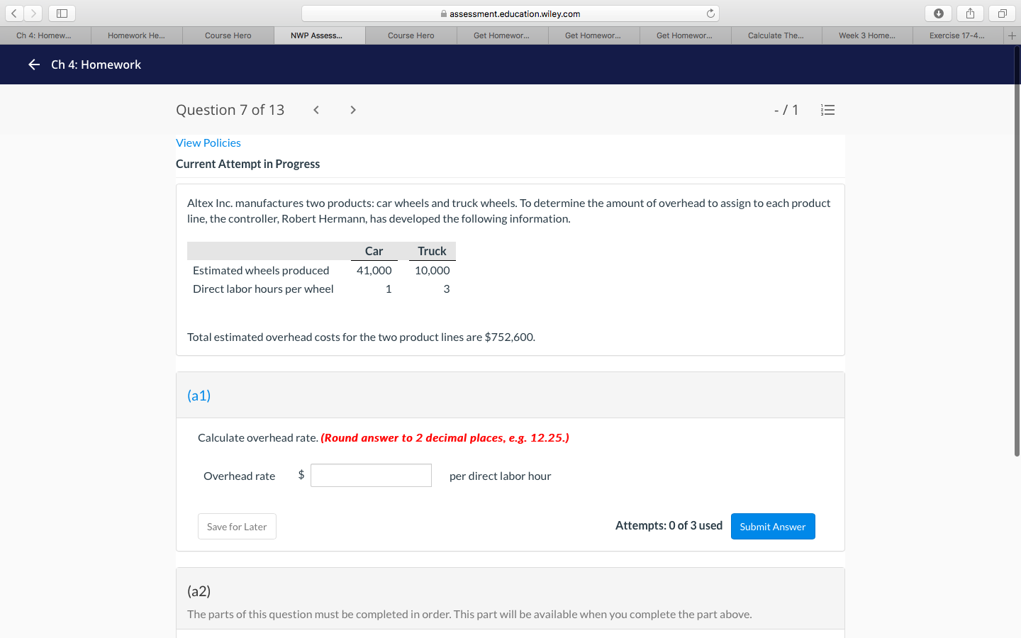 pools. Overhead Rates Setting up machines $ Assembling S Inspection $ LINK