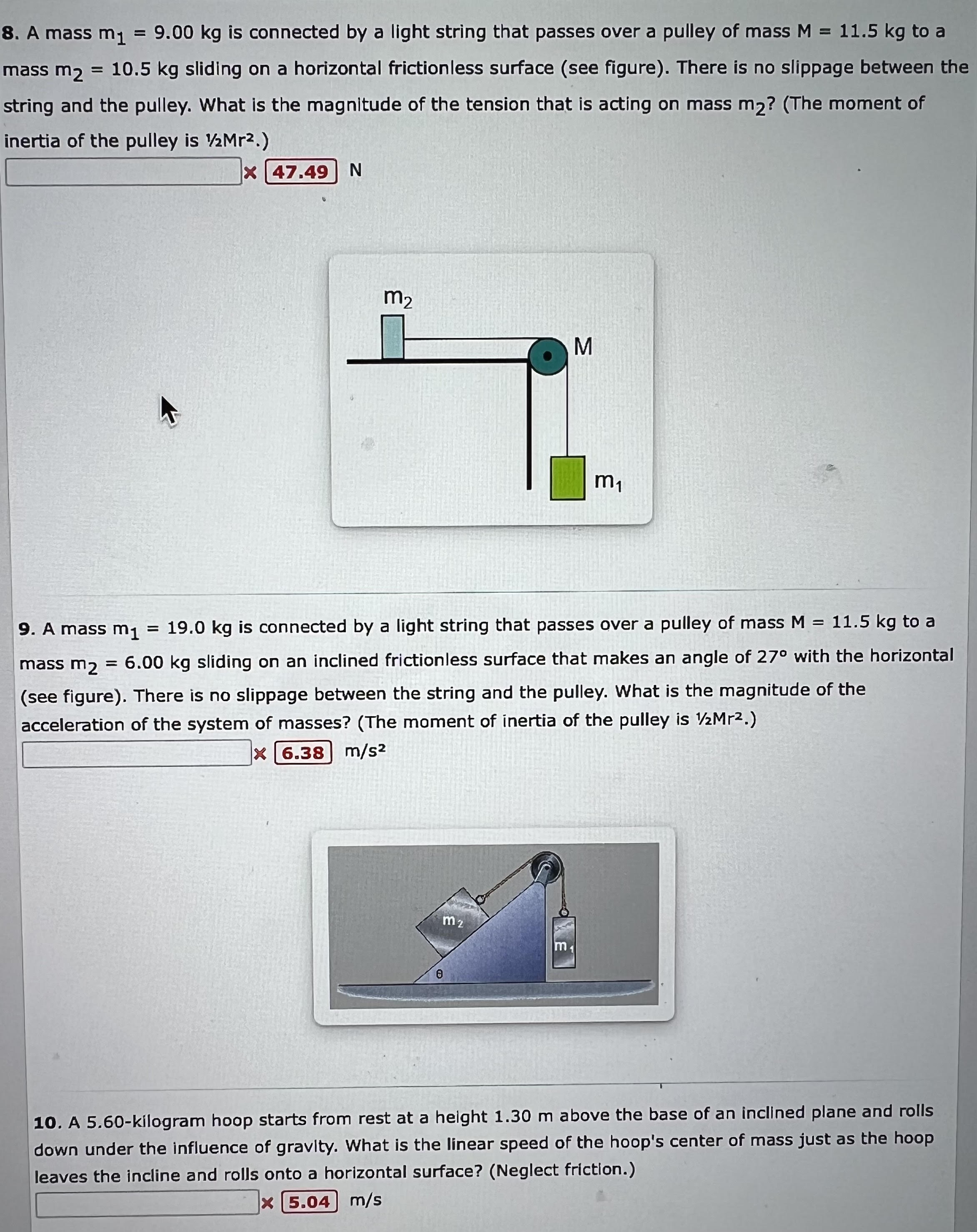 rotational dynamics 6. A 150 kg uniform beam is attached to a