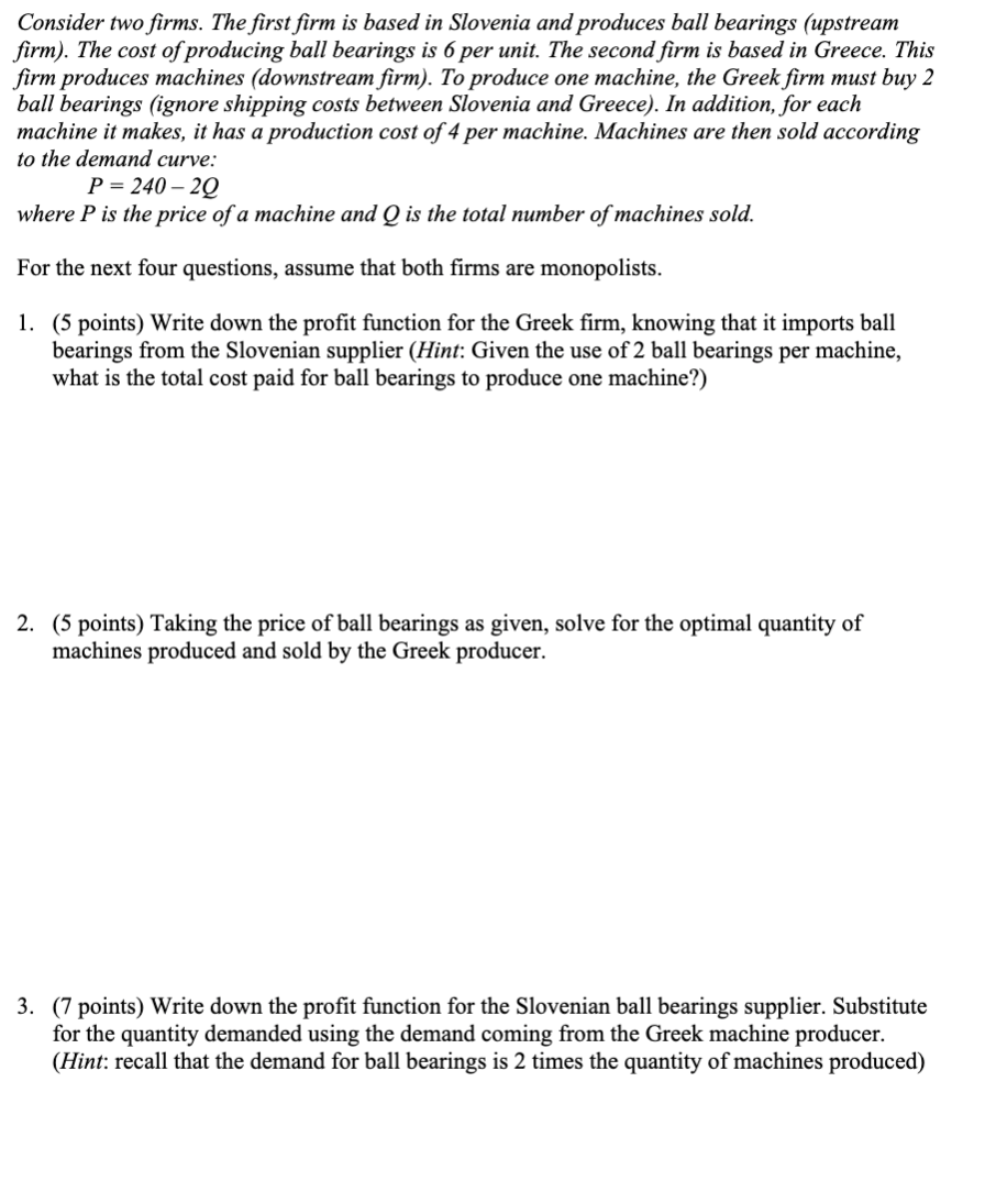 I really need help with 5 - 11 Consider two firms. Iherstrm