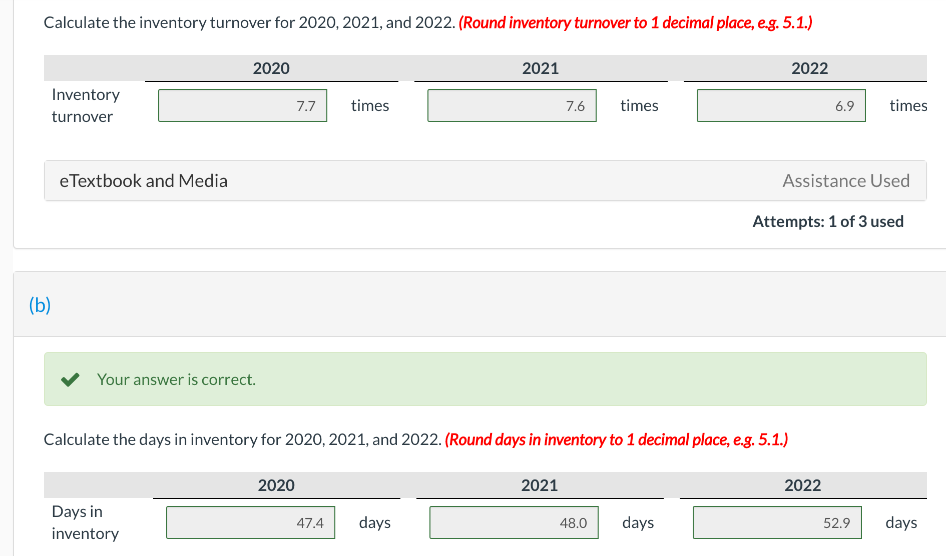 part C Gross oprofit rate Calculate the gross profit rate for 2020,