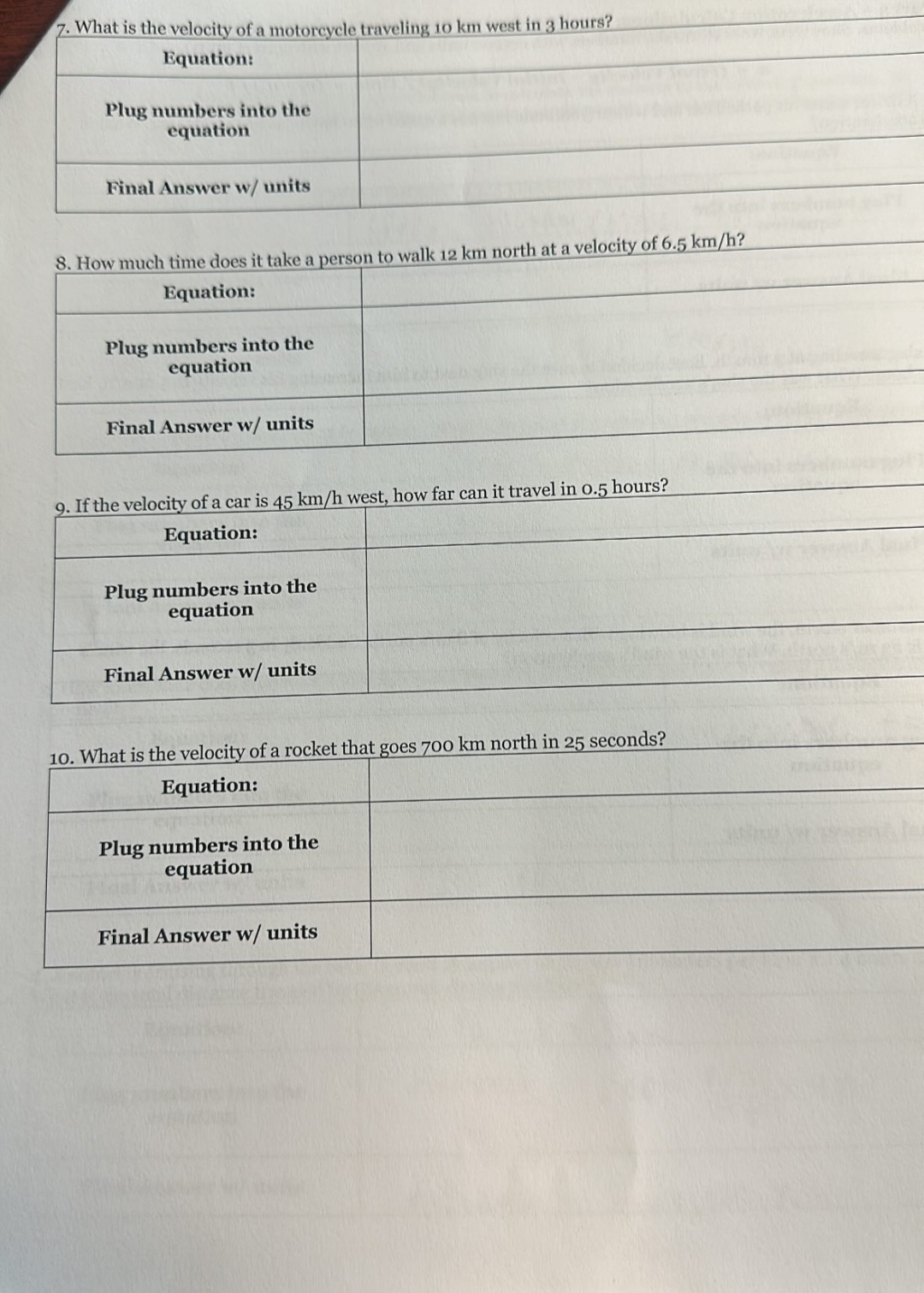 Show your work (formula, numbers with correct units and answer with correct