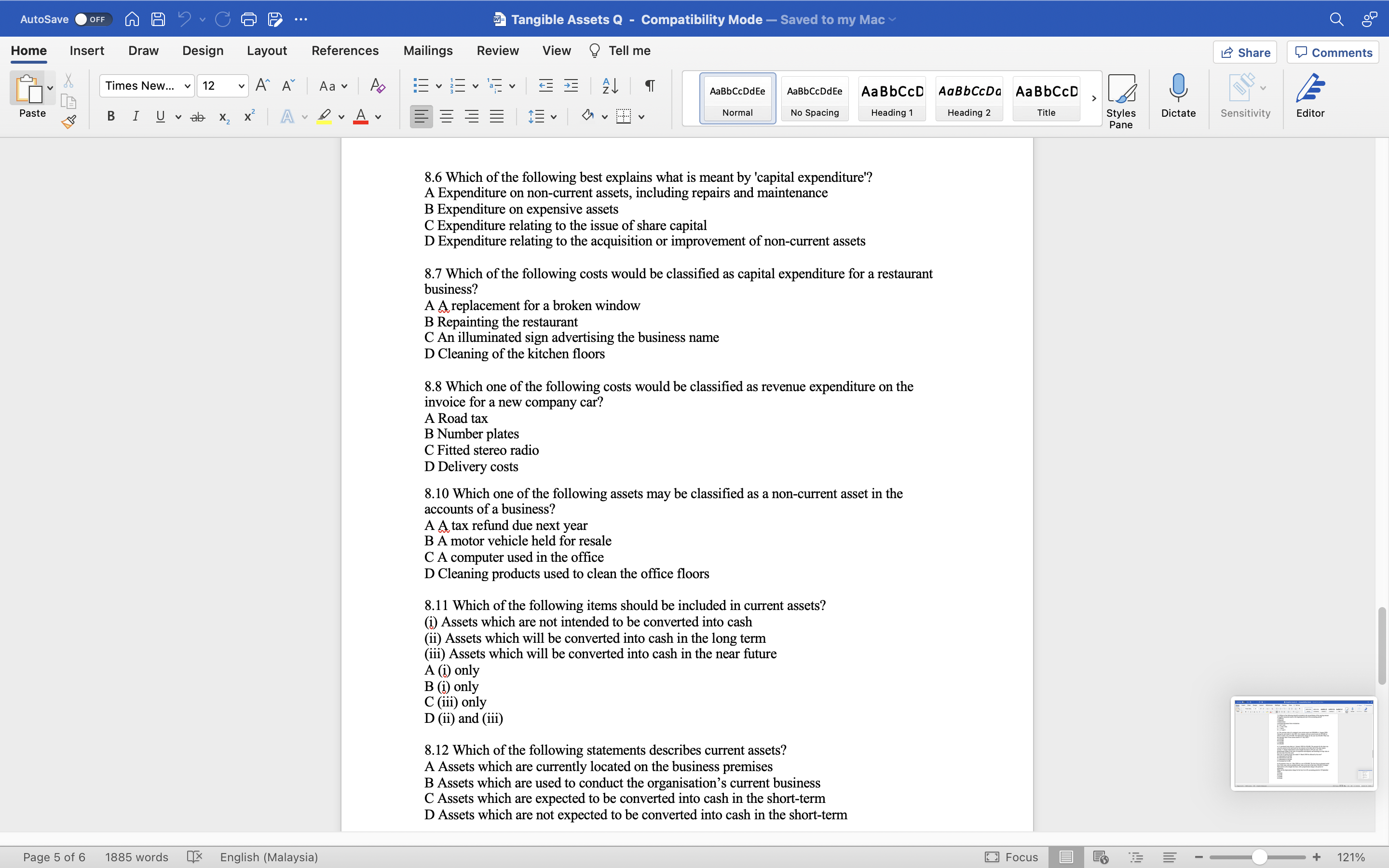Compatibility Mode Home Insert Draw Design Layout References Mailings Review View 9