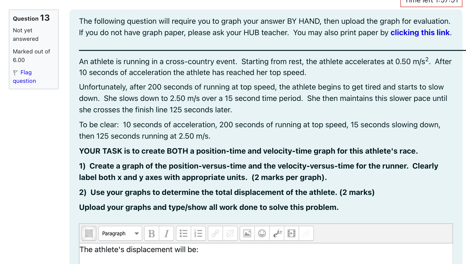 please. help mw with his physics 20 (grade11) quizI HAVE A TIME