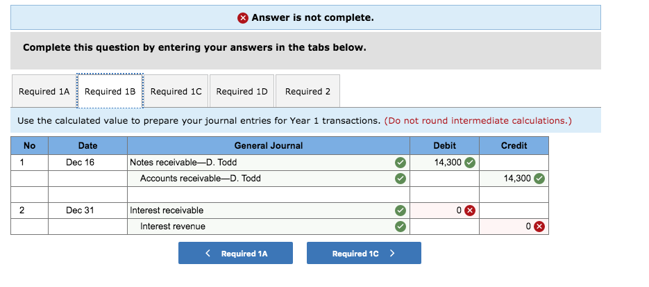 360 days a year.) Year 1 Dec. 16 Accepted a $14,300, 60-day,