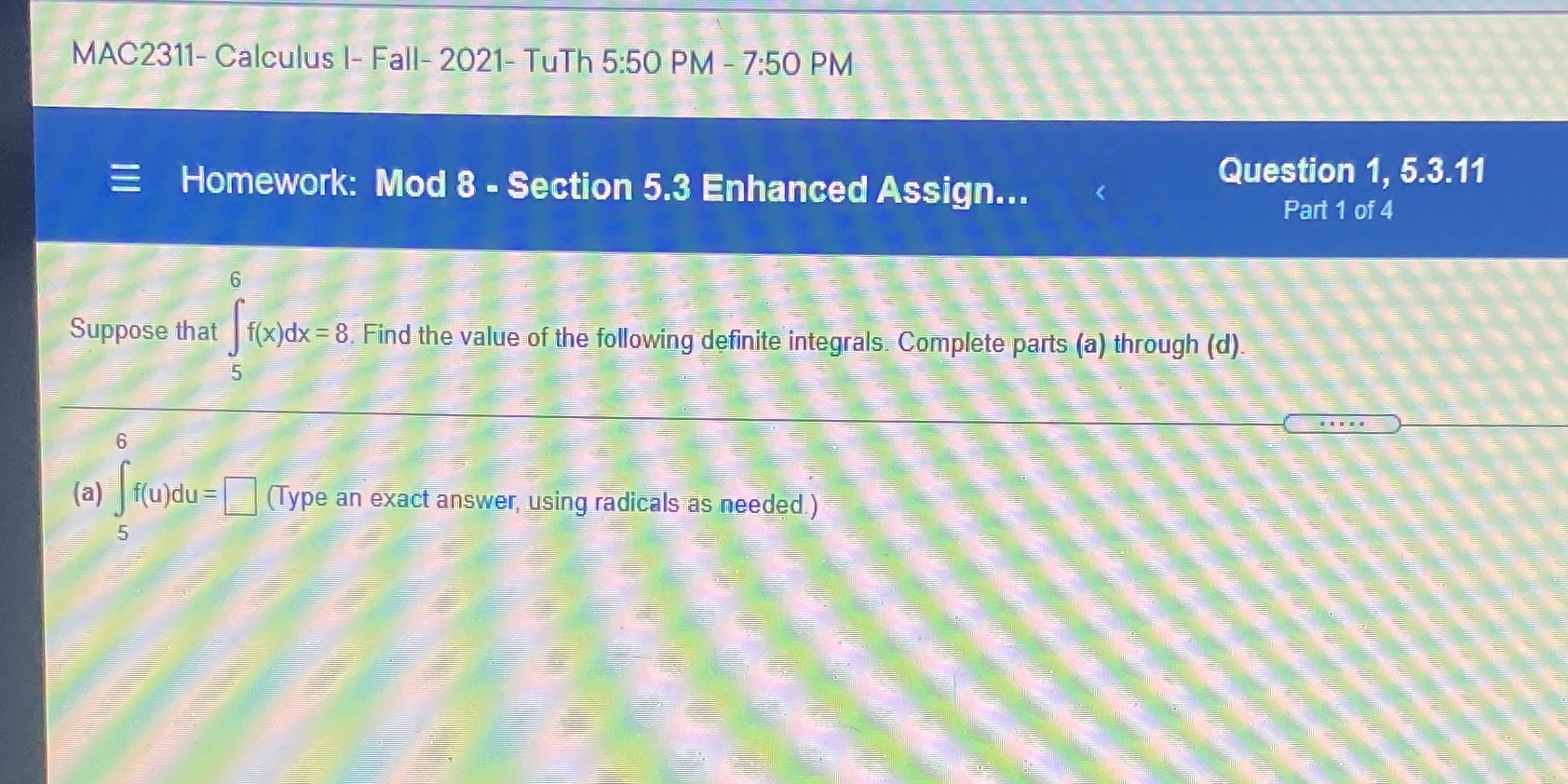 I need help with this please someone MAC2311- Calculus I- Fall- 2021-