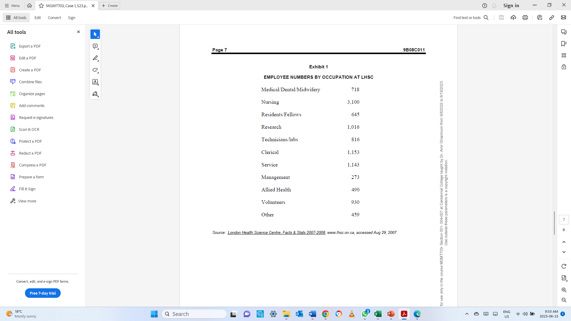 to provide material for class discussion. The authors do not intend to