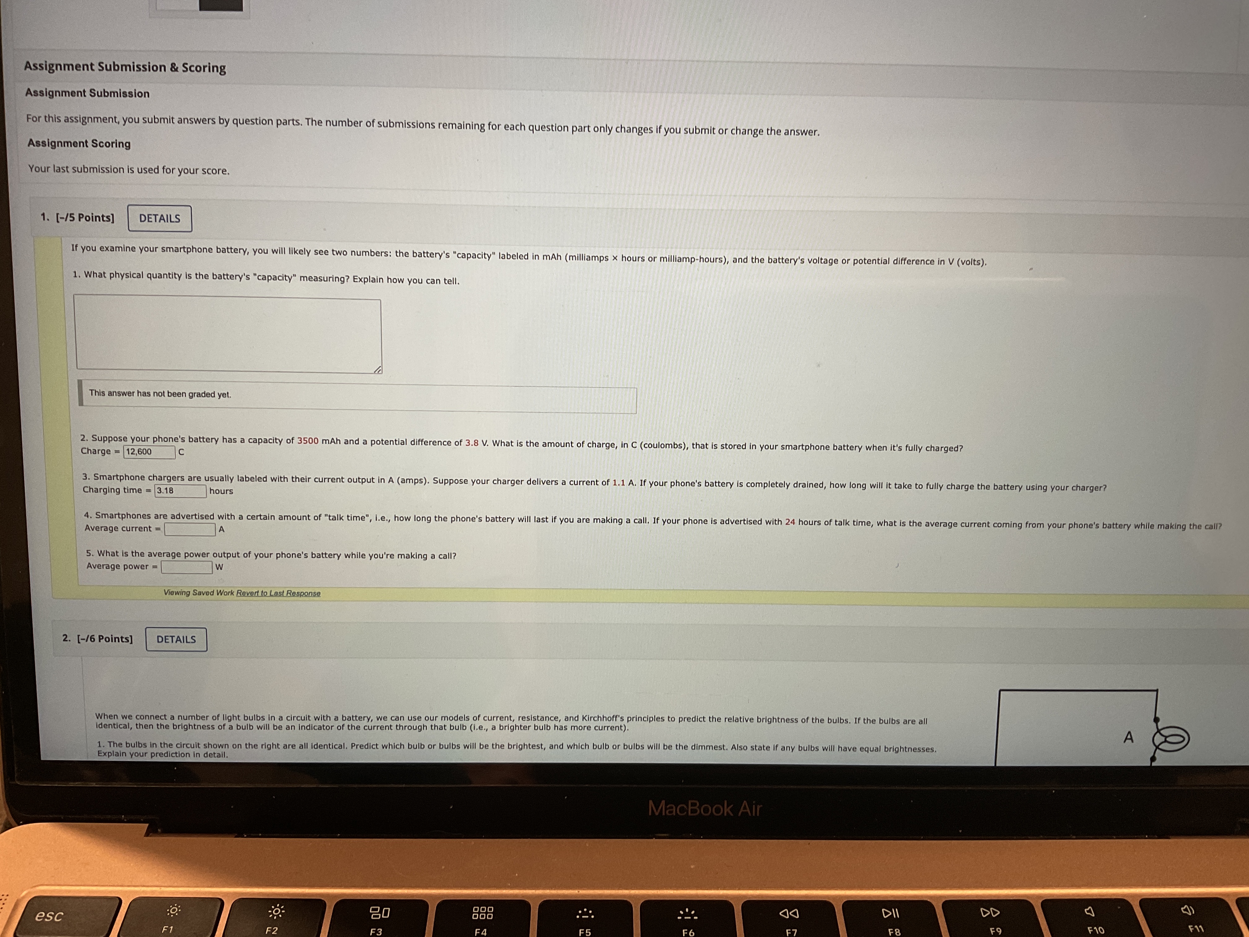 and Kirchhoff's principles to predict the relative brightness of the bulbs. If