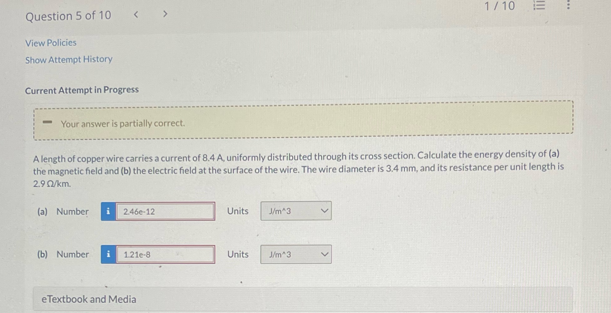 1 / 10 . .. Question 5 of 10 > View
