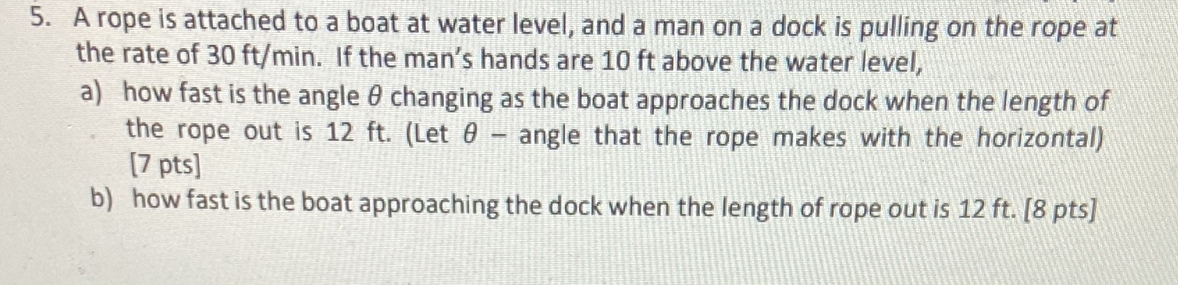 pls answer step by step solution 5. A rope is attached to