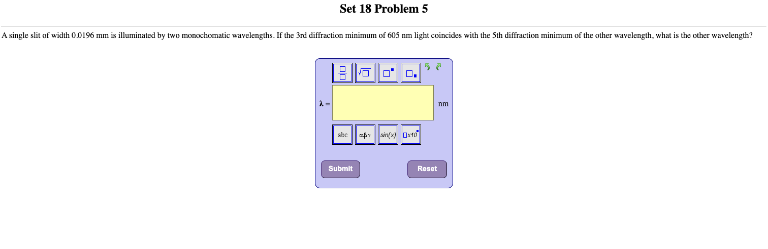 The class is about heat, waves, and light. The website wants exactly