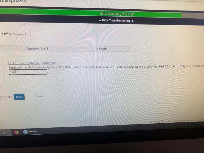 2 of 5 - Question 2 Question 2 of 5 1 Points