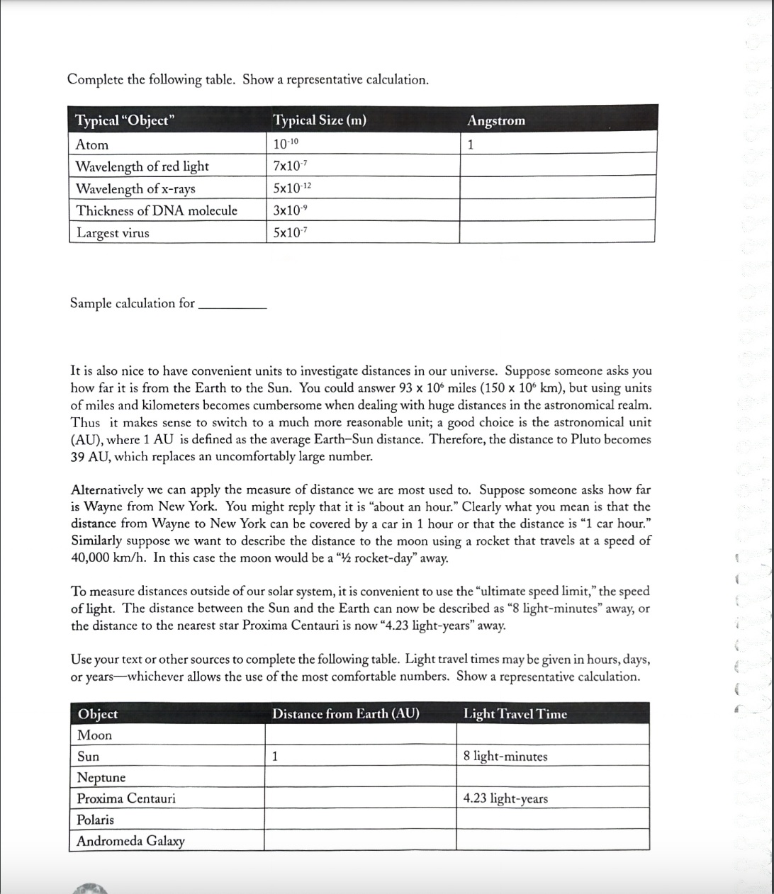 and Graphing Exercise OBJECTIVE: In this laboratory exercise you will develop a
