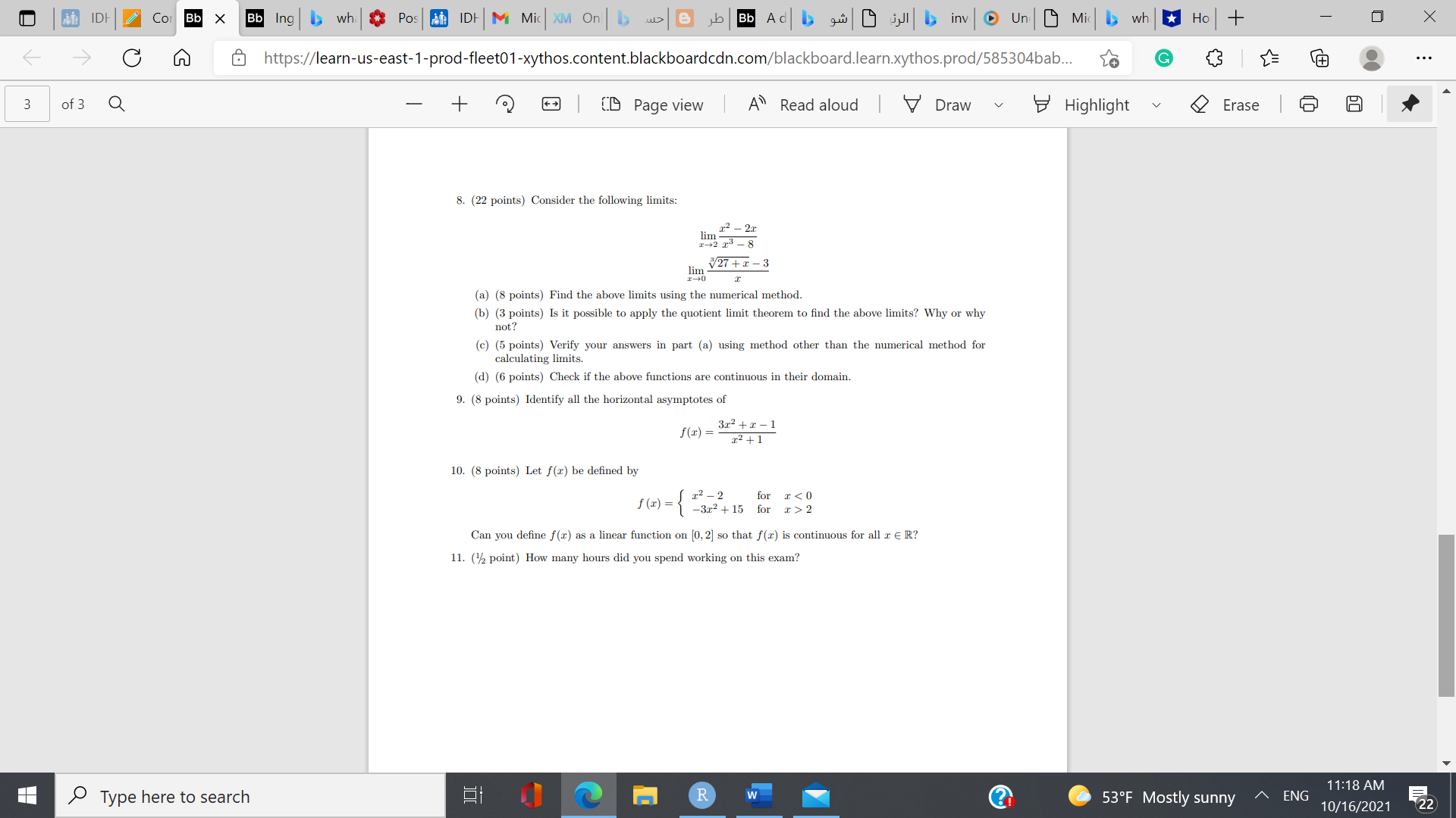 answer number 8, please an IDH Col Bb Bb Ing > whi