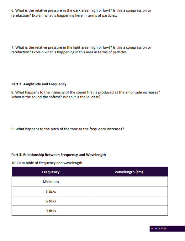 the speaker, then answer Question 1 on your assignment worksheet. 2. Click