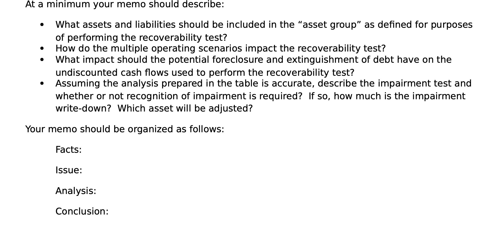 liabilities should be included in the "asset group" as dened for purposes