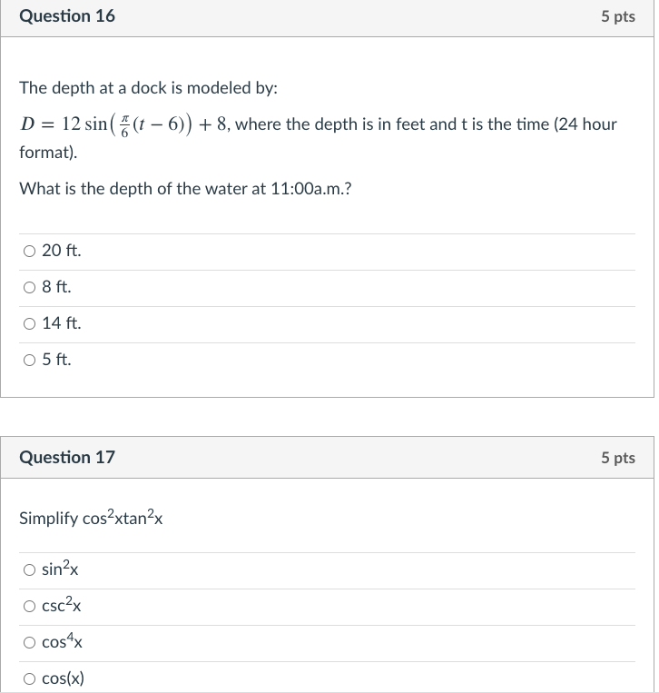 ) - 2 O y = sin (x + # ) -