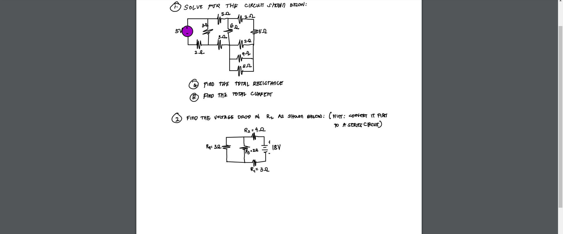 2 2 a pino THE TOTAL RESISTANCE AND THE TOTAL CURRENT (2)