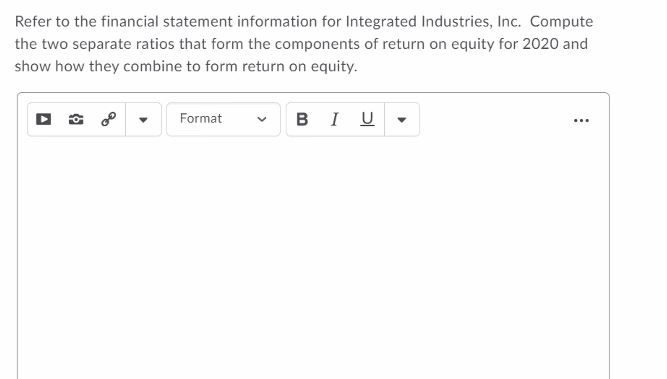 financial statement Refer to the nancial statement information for Integrated Industries, Inc.