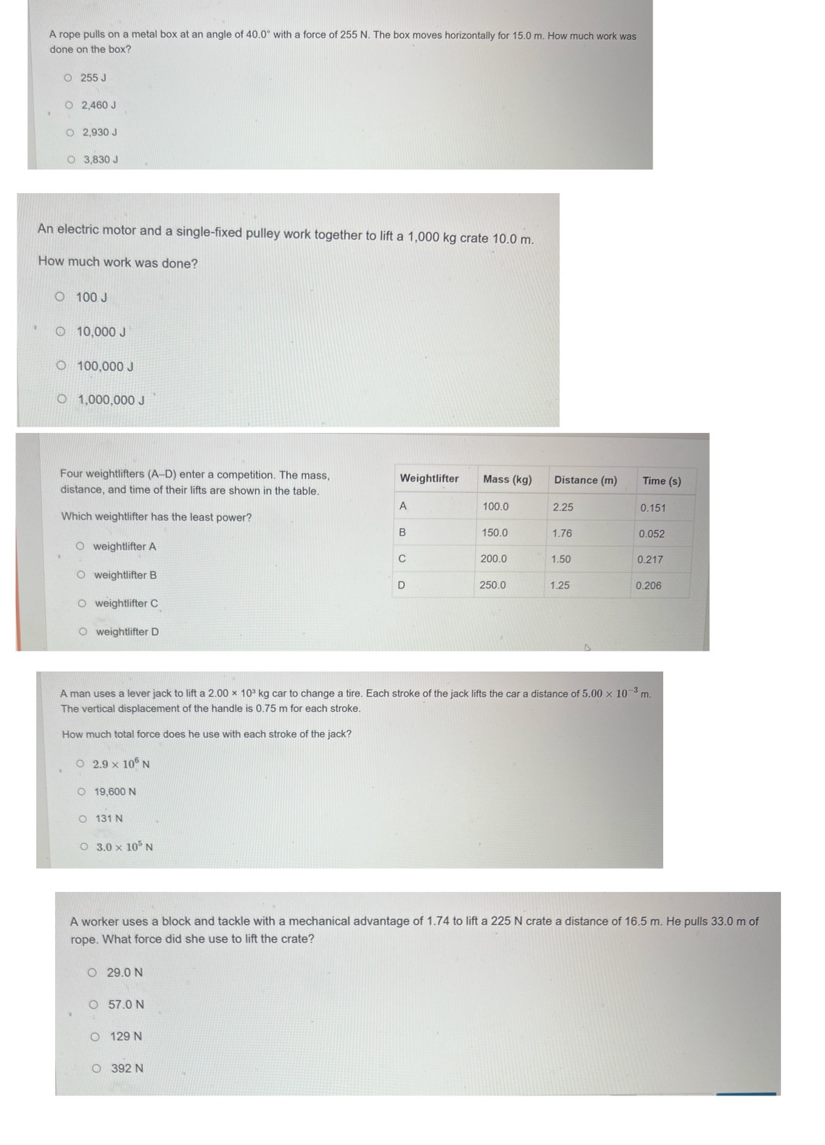  A rope pulls on a metal box at an angle of