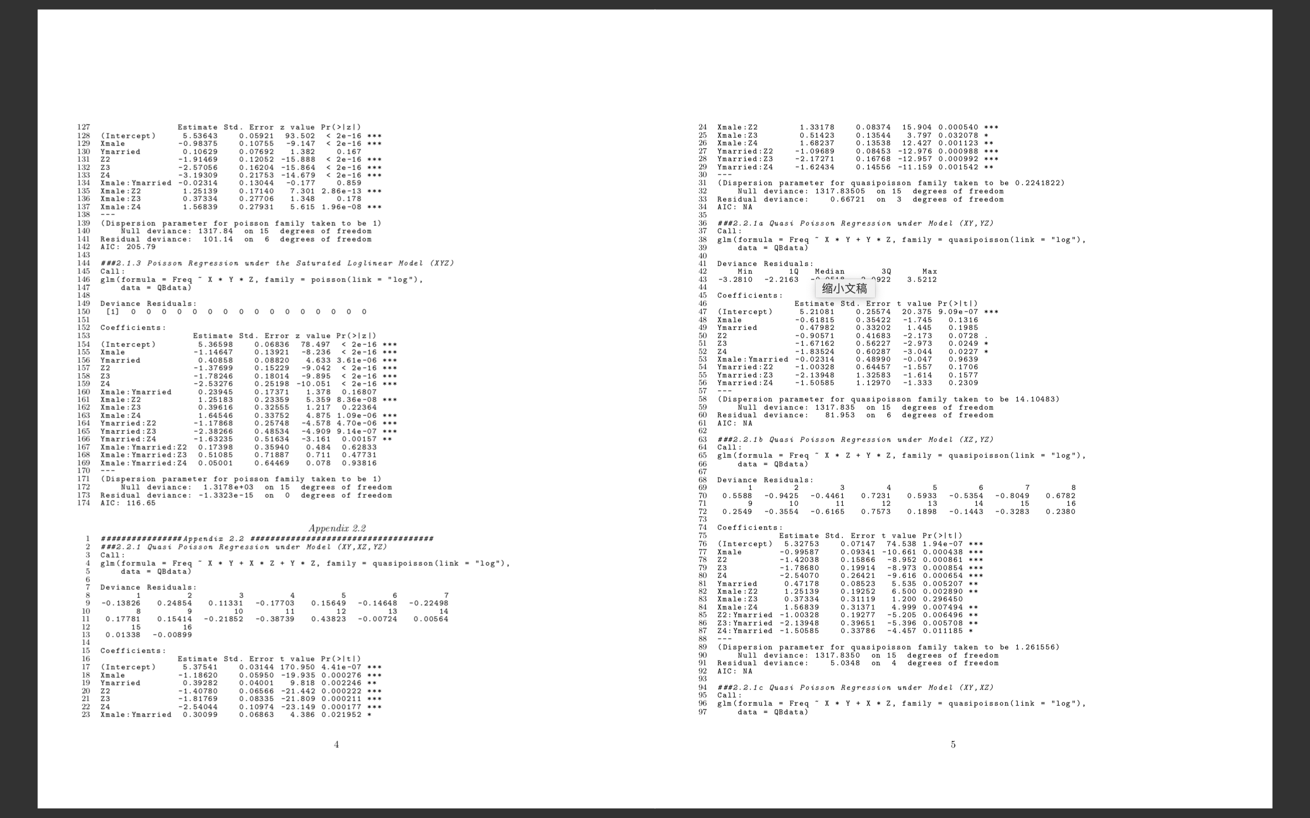 reported premarital and/or extramarital sex presented in Thornes and Collard (1979). Denote