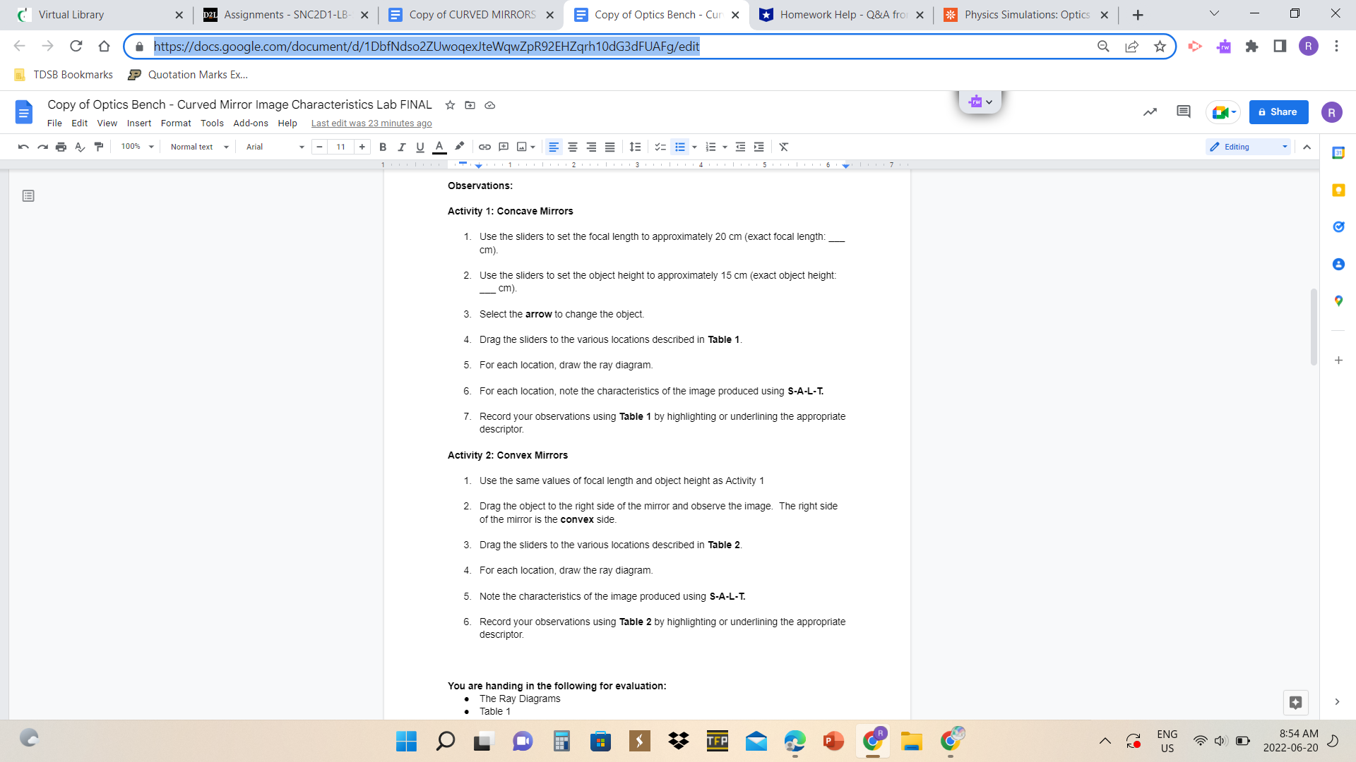 https://docs.google.com/document/d/1DbfNdso2ZUwoqexJteWqwZpR92EHZqrh10dG3dFUAFg/edit Q TDSB Bookmarks P Quotation Marks Ex... = Copy of Optics