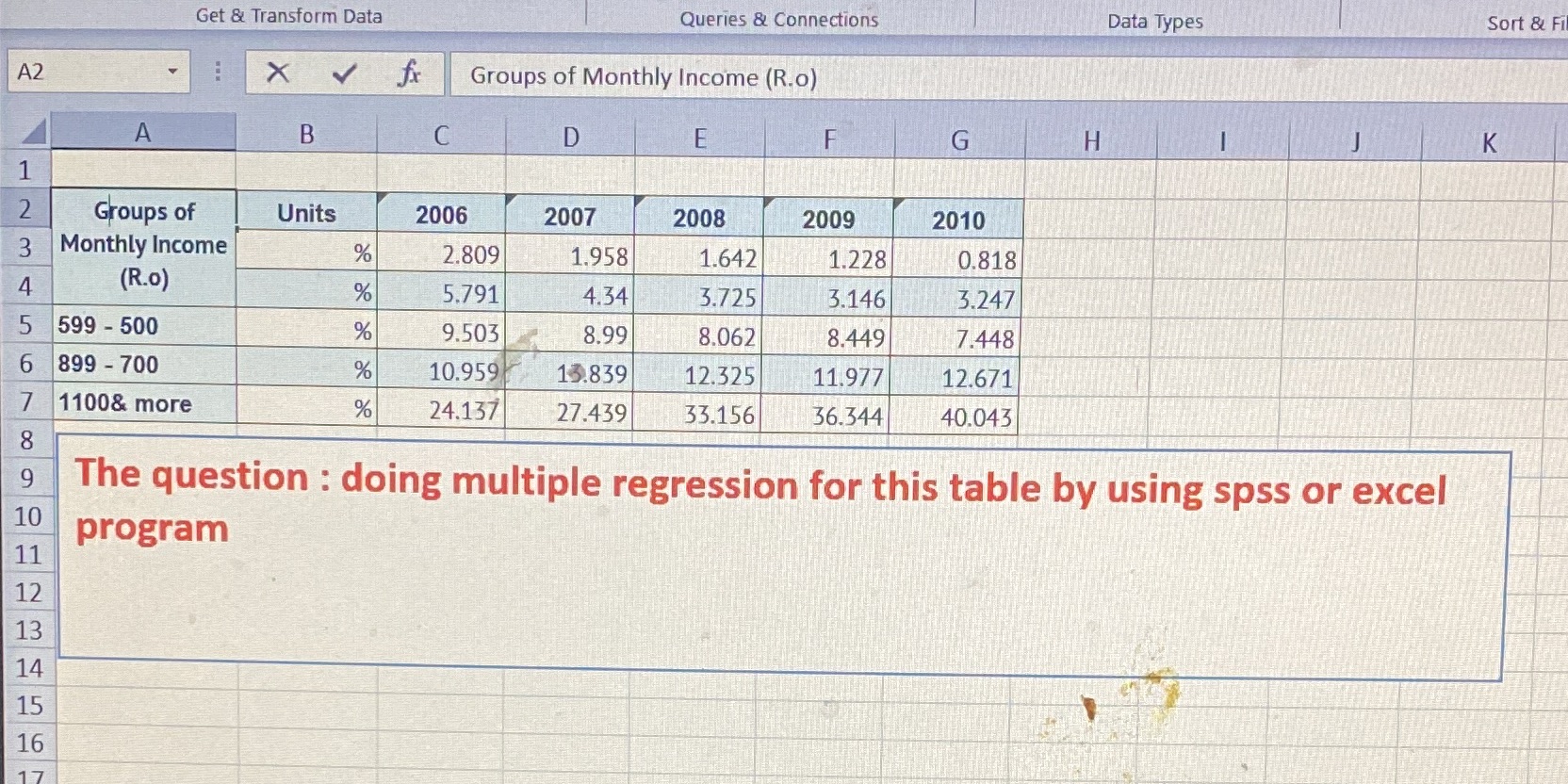  Get & Transform Data Queries & Connections Data Types Sort &