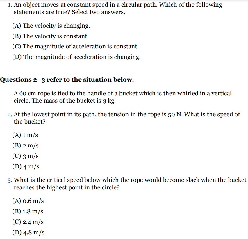 m/s (C) 2.4 m/s (D) 4.8 m/sAn object moves at a constant