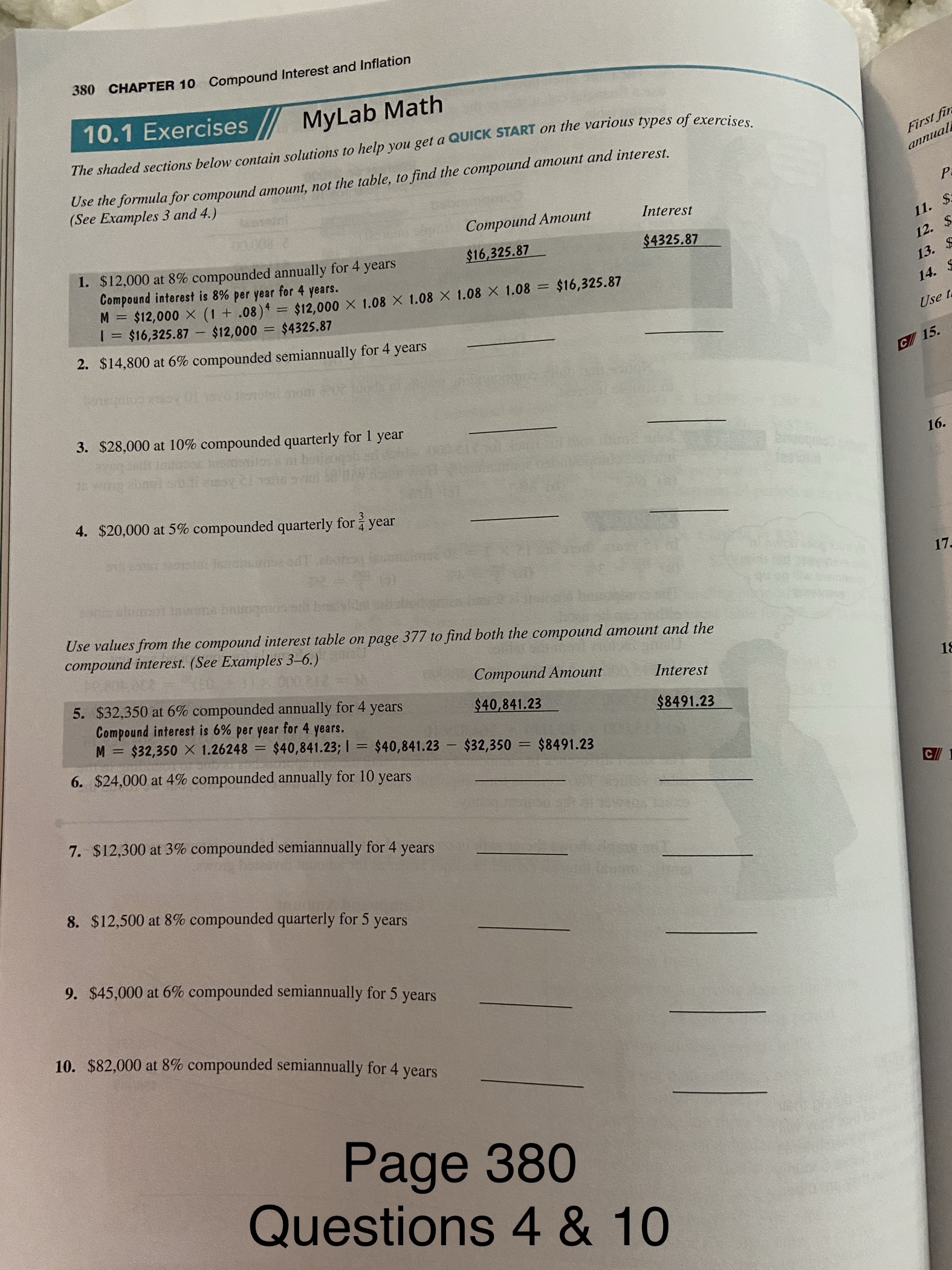 include the number of page and question number in the answers you