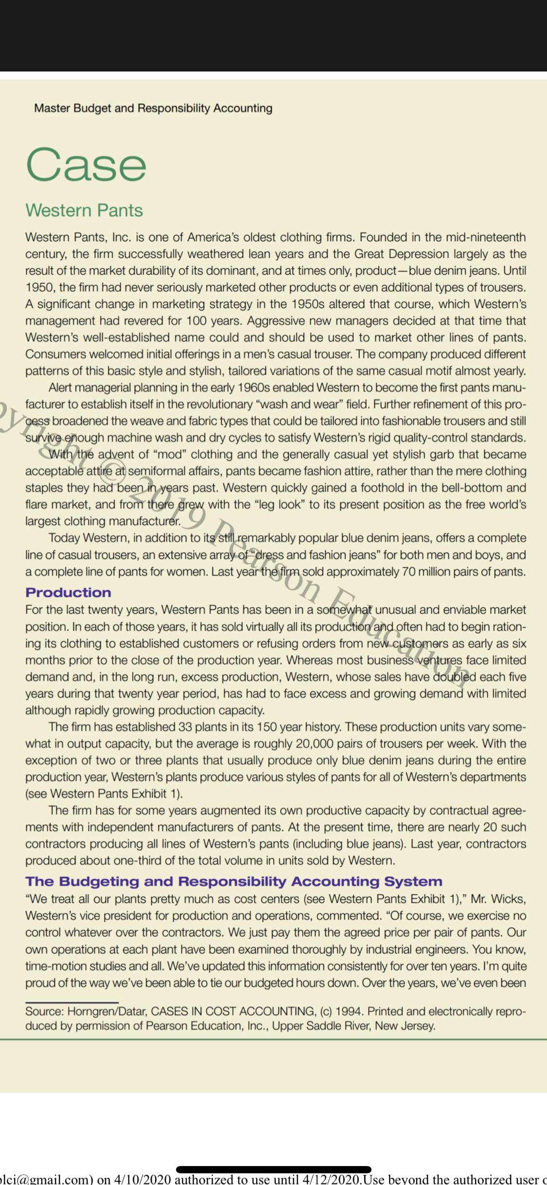 the third img Western Pants Western Pants Exhibit 1 Organization Chart: Western