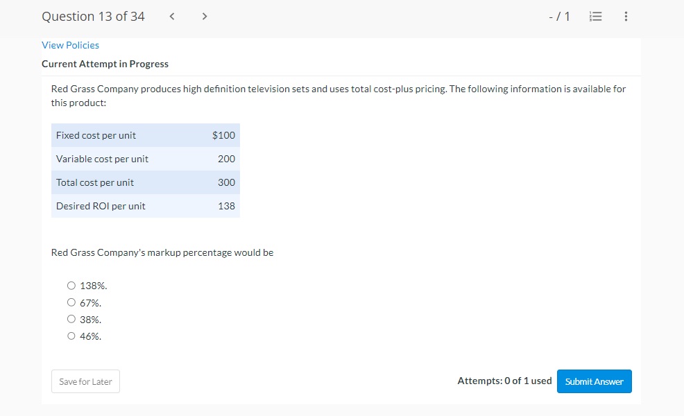 Current Attempt in Progress Red Grass Company produces high definition television sets