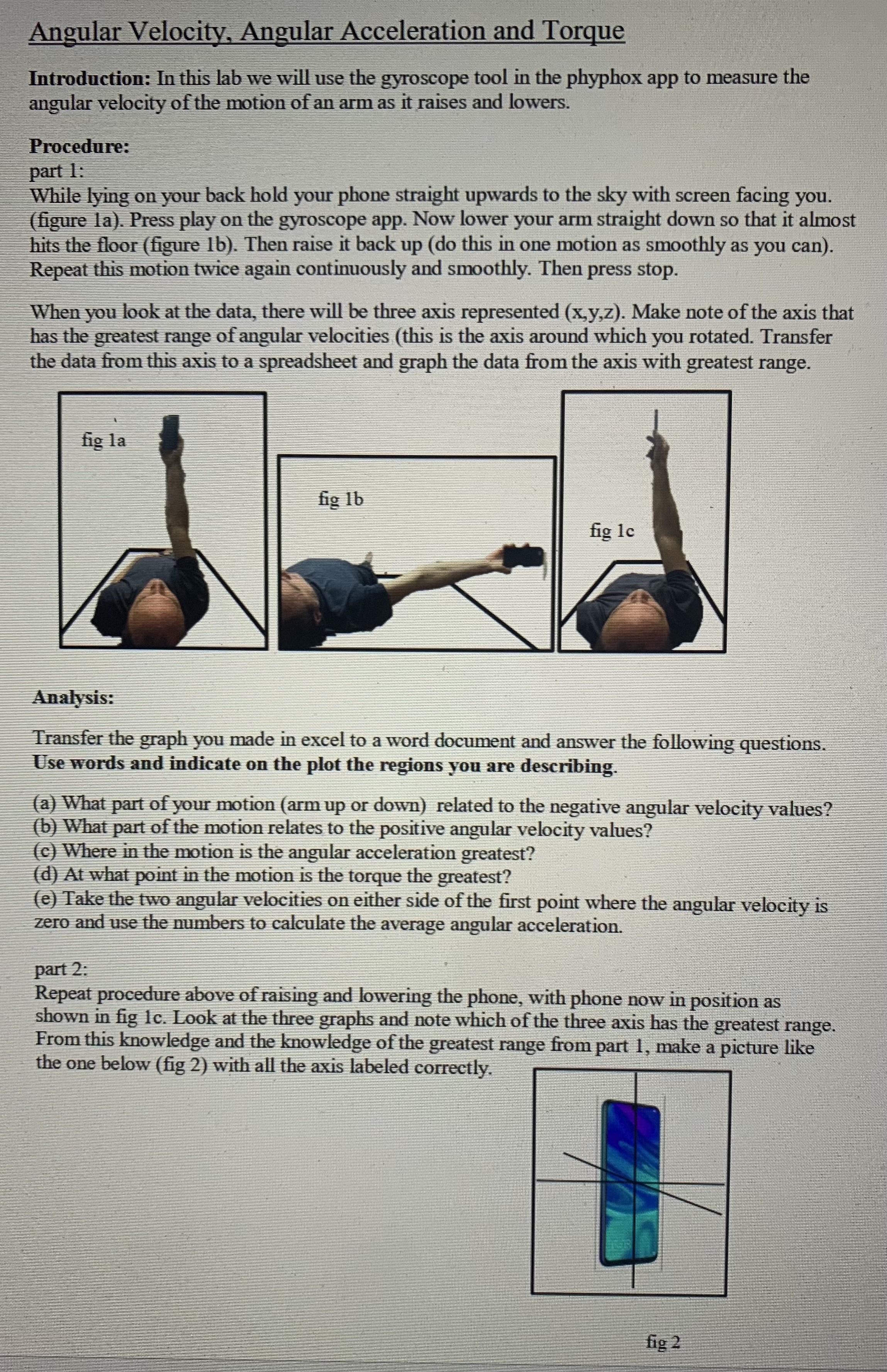 I need Analysis (a-e) answered by the data in part1then in part