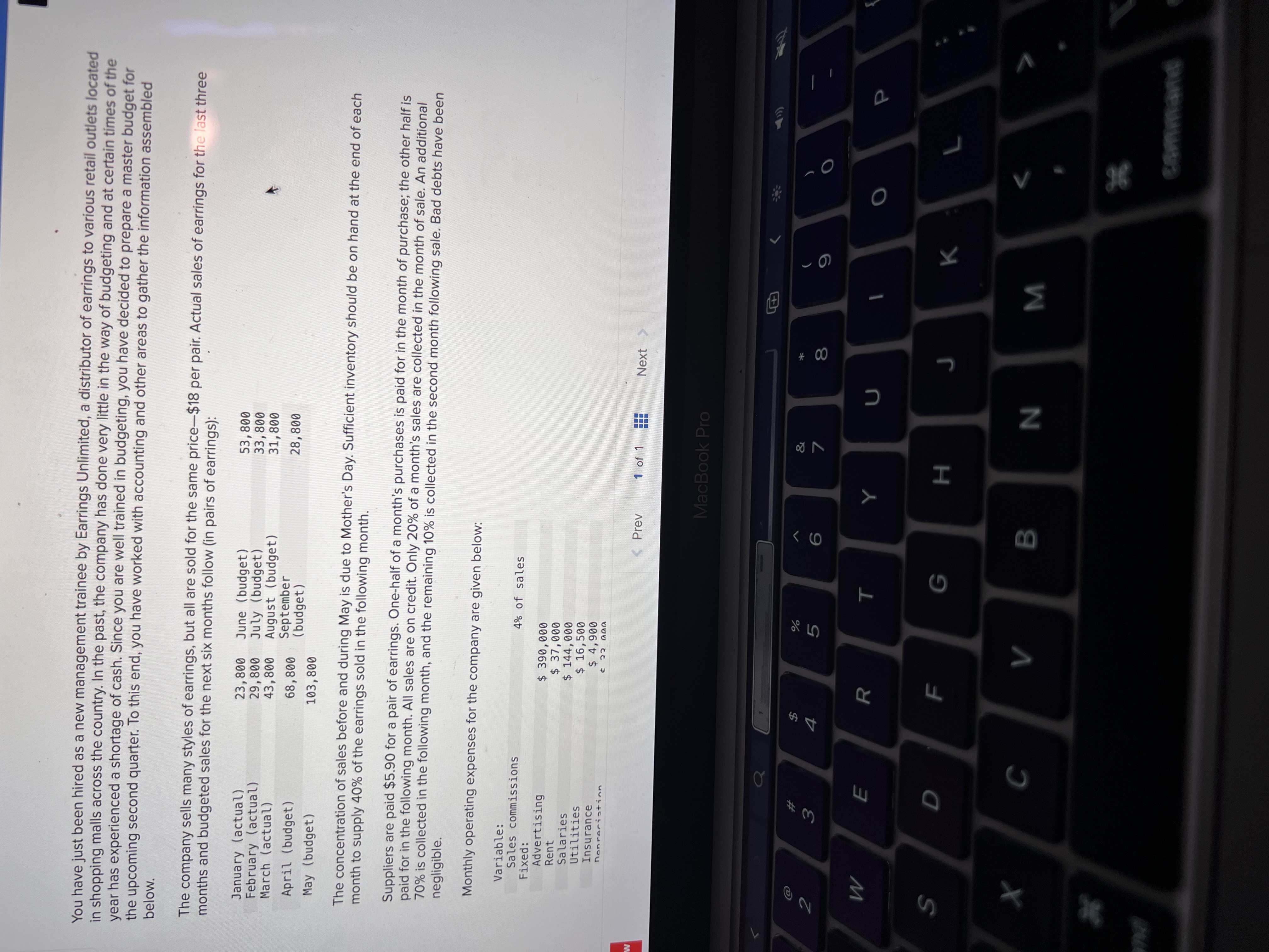 expenses: Cost of goods sold 3,891,000 X Commissions |3,891,000 X 7,782,000 Contribution